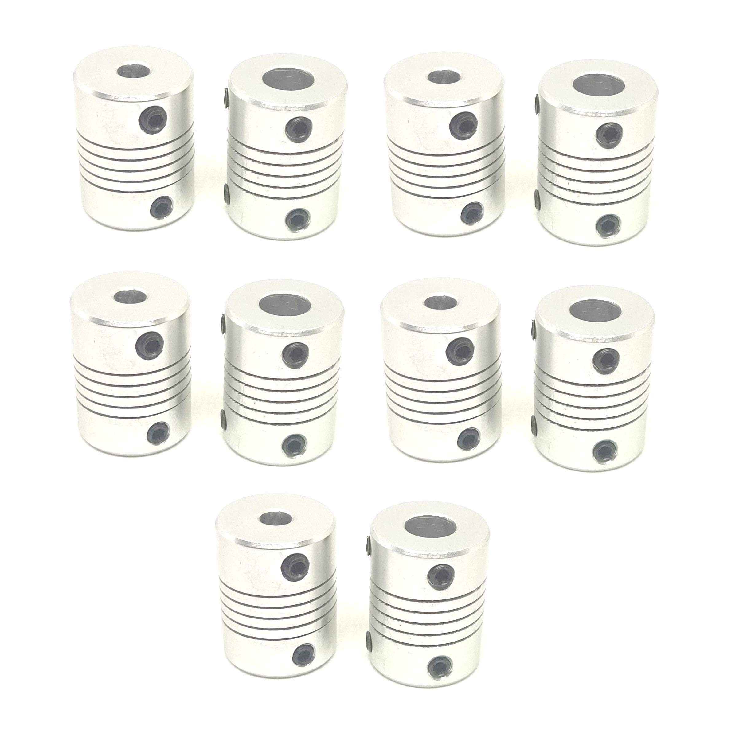INVENTO 10Pcs 5x8mm Motor Jaw Shaft Coupler Aluminum 5mm 8mm Flexible Coupling for 3D Printer Z Axis For RepRap-picture-11