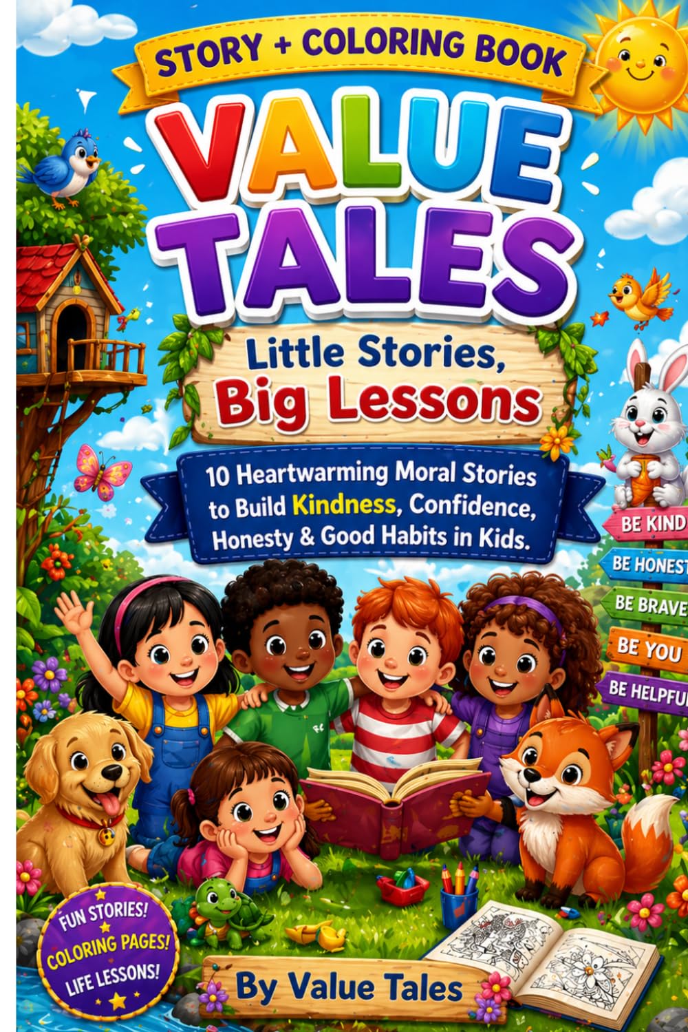 Value Tales: Little Stories, Big Lessons: 10 Short Moral Stories for Kids to Learn Kindness, Confidence, Honesty & Good Habits (Value Tales Series)