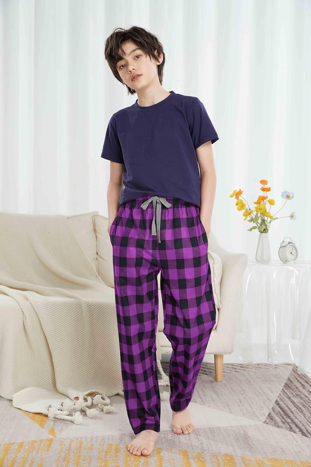 HiddenValor Big Boys Cotton Pajama Lounge Pants With Pockets - Image 3
