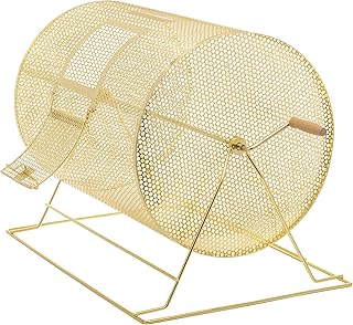 Medium Brass Raffle Spinning Drum - Wheel Spinner Box for Bingo Balls, Chips, Ticket Stubs, and Game Pieces - Business Sup...