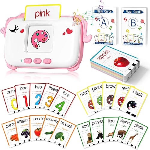 Tarjetas flash parlantes de unicornio para niños pequeños de 2 años, juguetes educativos Montessori para niños pequeños de 1 a 3 años, materiales de Tarjetas flash parlantes de unicornio para niños pequeños de 2 años, juguetes educativos Montessori para niños pequeños de 1 a 3 años, materiales de
