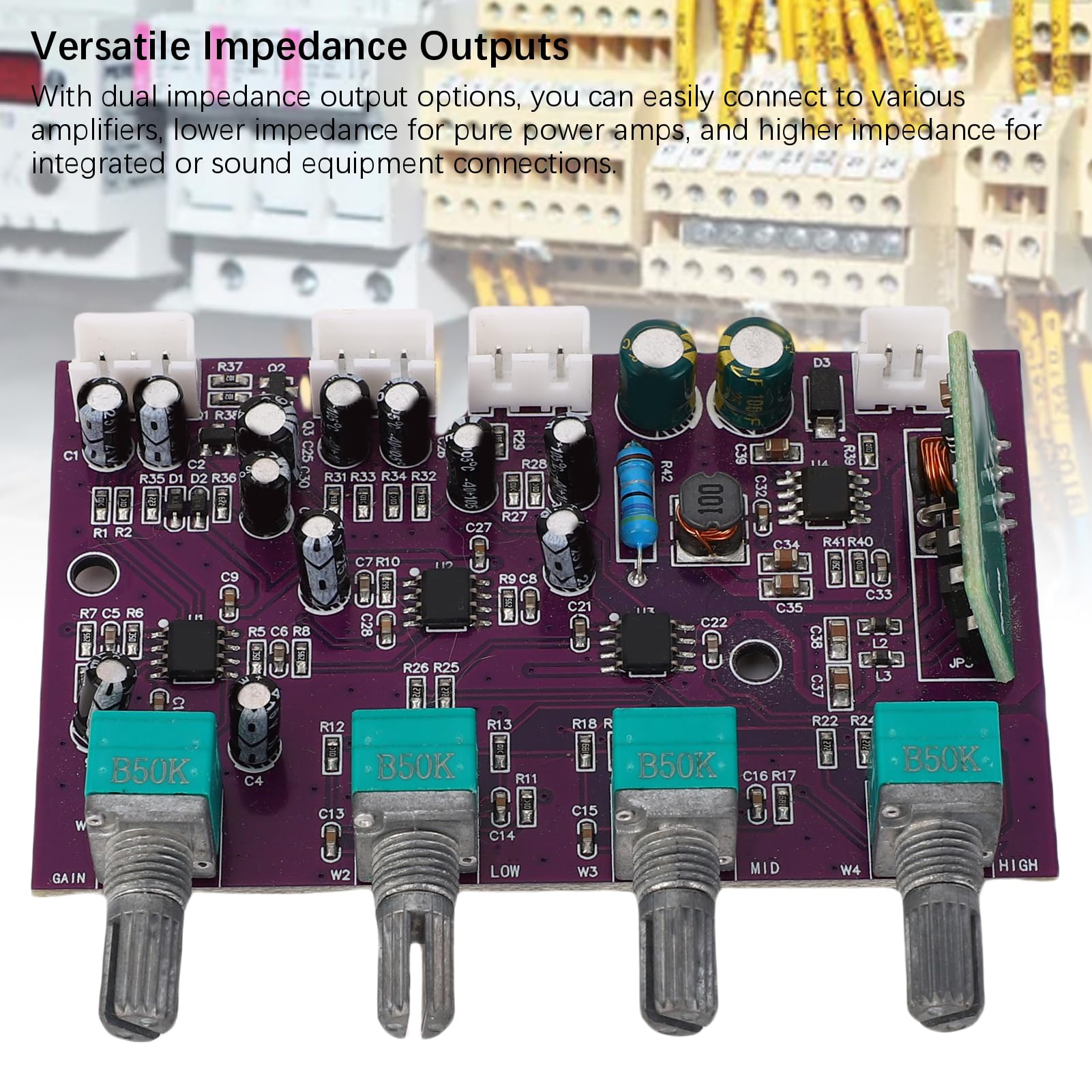 Placa de Preamplificación, Preamplificador HiFi NE5532 con Función de Silencio, Ganancia de 14 DB, Equipo de Sonido para Audiófilos