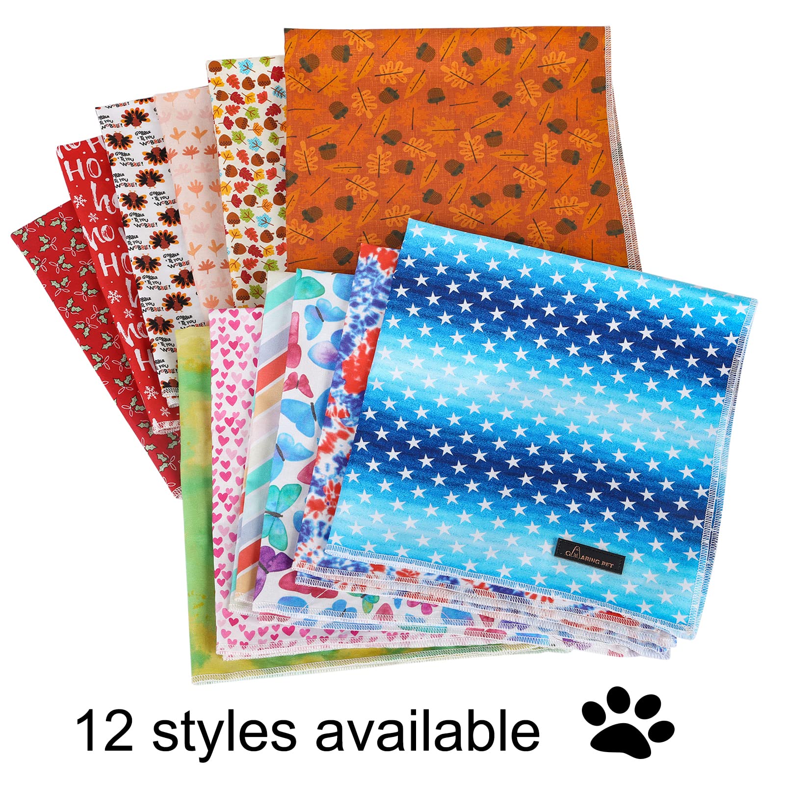 ARING PET Dog Bandana — Summer Girl and Boy Dog Bandanas, Dogs Scarf Adorable Stripe Dog