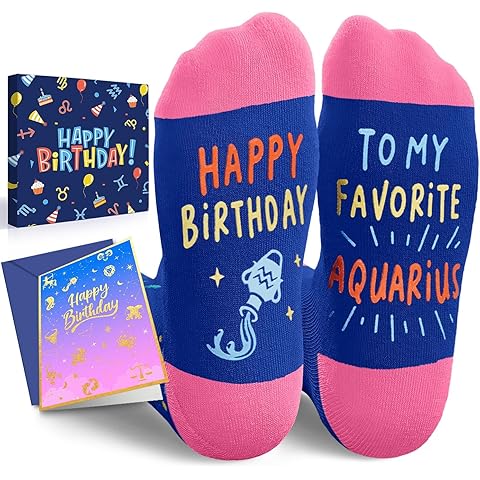 HAPPYPOP Zodiac Gifts Birthday Gifts for Women Men - Astrology Constellation Horoscope Gifts, Fuzzy Space Galaxy Socks Teens
