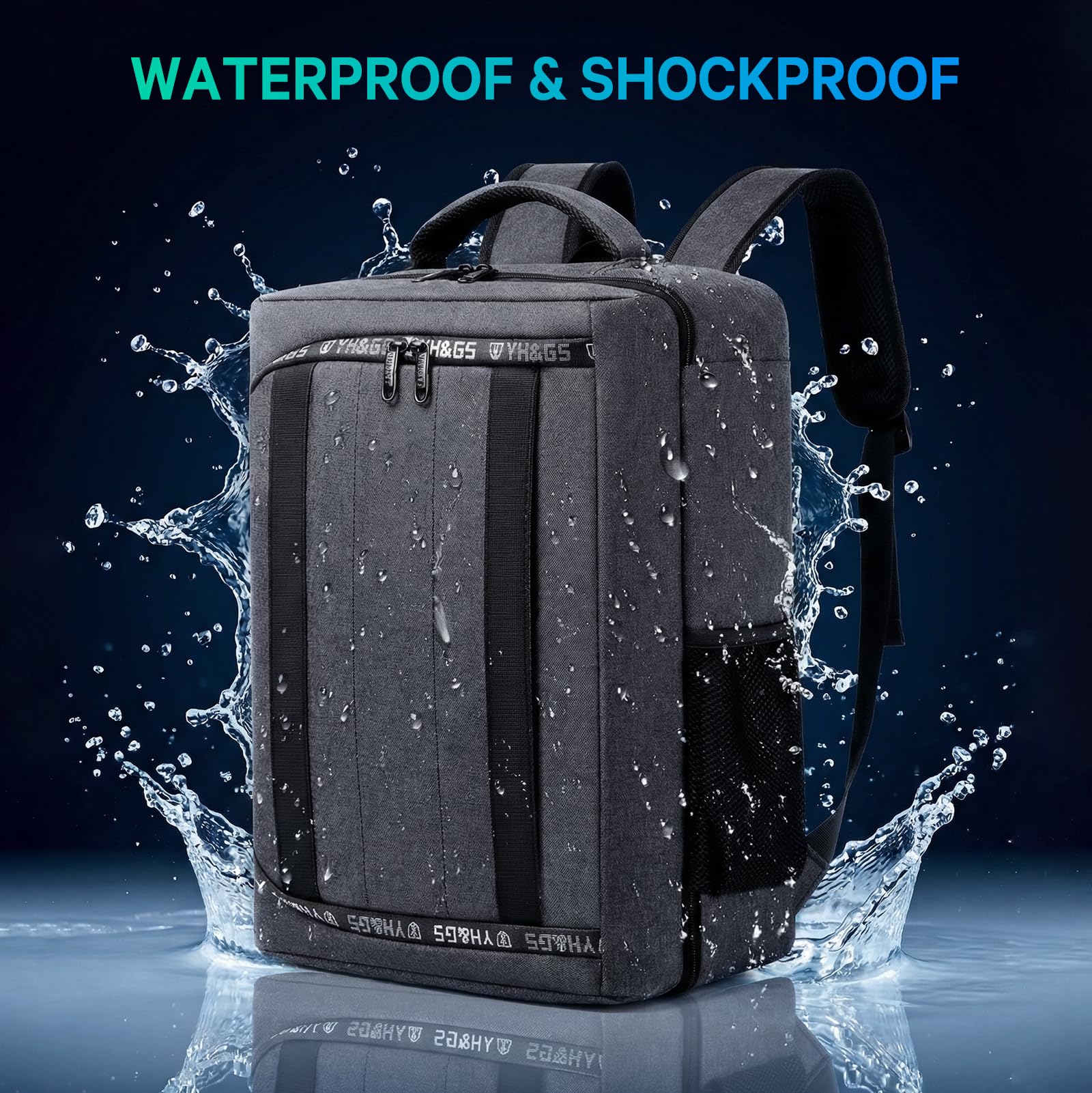Mochila de viaje para PS5, funda protectora para ordenador portátil de 17,3", mandos, discos de juego y otros accesorios para juegos, estuche de transporte PS5 con varios bolsillos, Negro, Moda,,