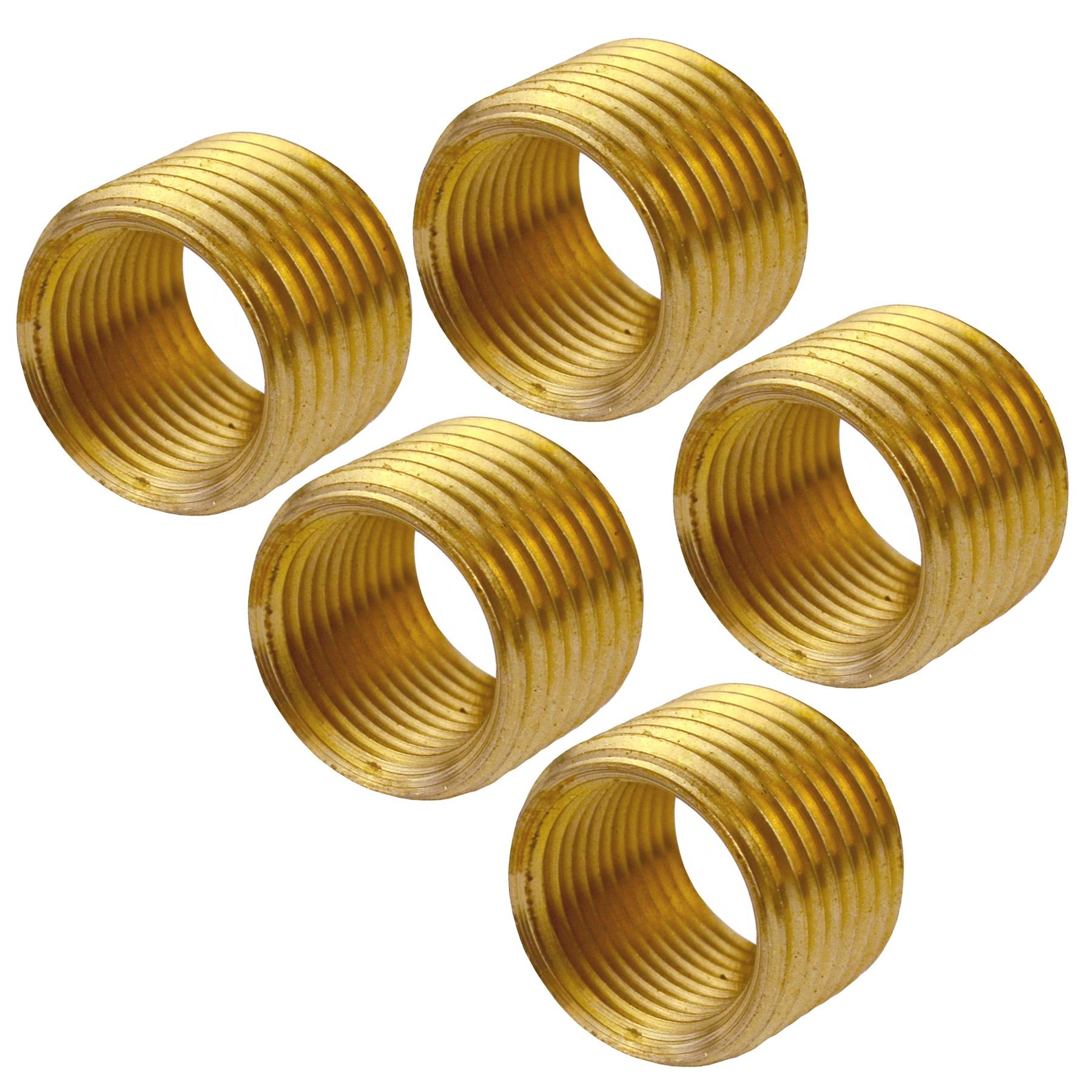 Casquillo adaptador roscado 1/2 macho a 3/8 BSP hembra para manguera de aire, pack de 5 FT067