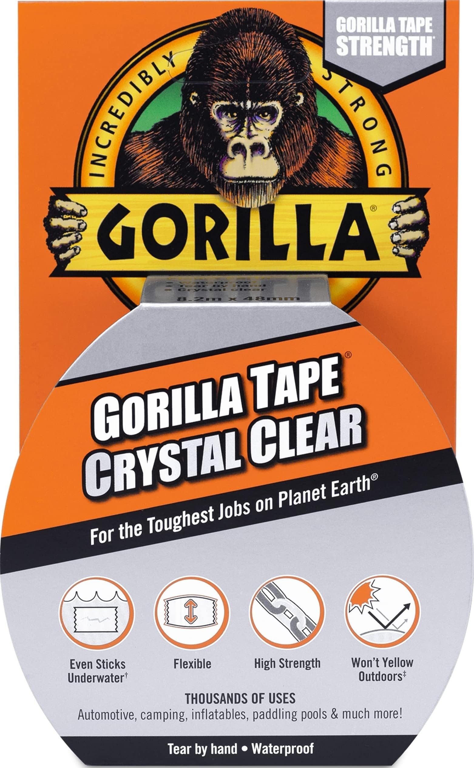 Gorilla Tape Crystal Clear 8.2m