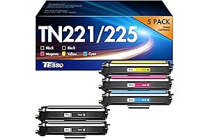 TN221 Toner Cartridges Replacement Value Pack TN225 TN221BK for Brother TN225 5-Pack...