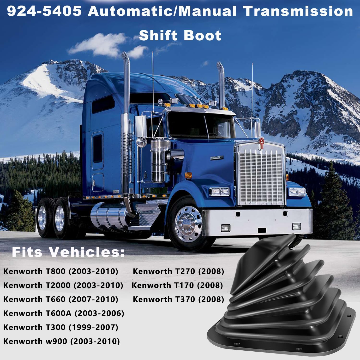 Ezbzyz 924-5405 Automatic/Manual Transmission Shift Boot Compatible with Select Kenworth Models OEM Replacement Part Number K042-79