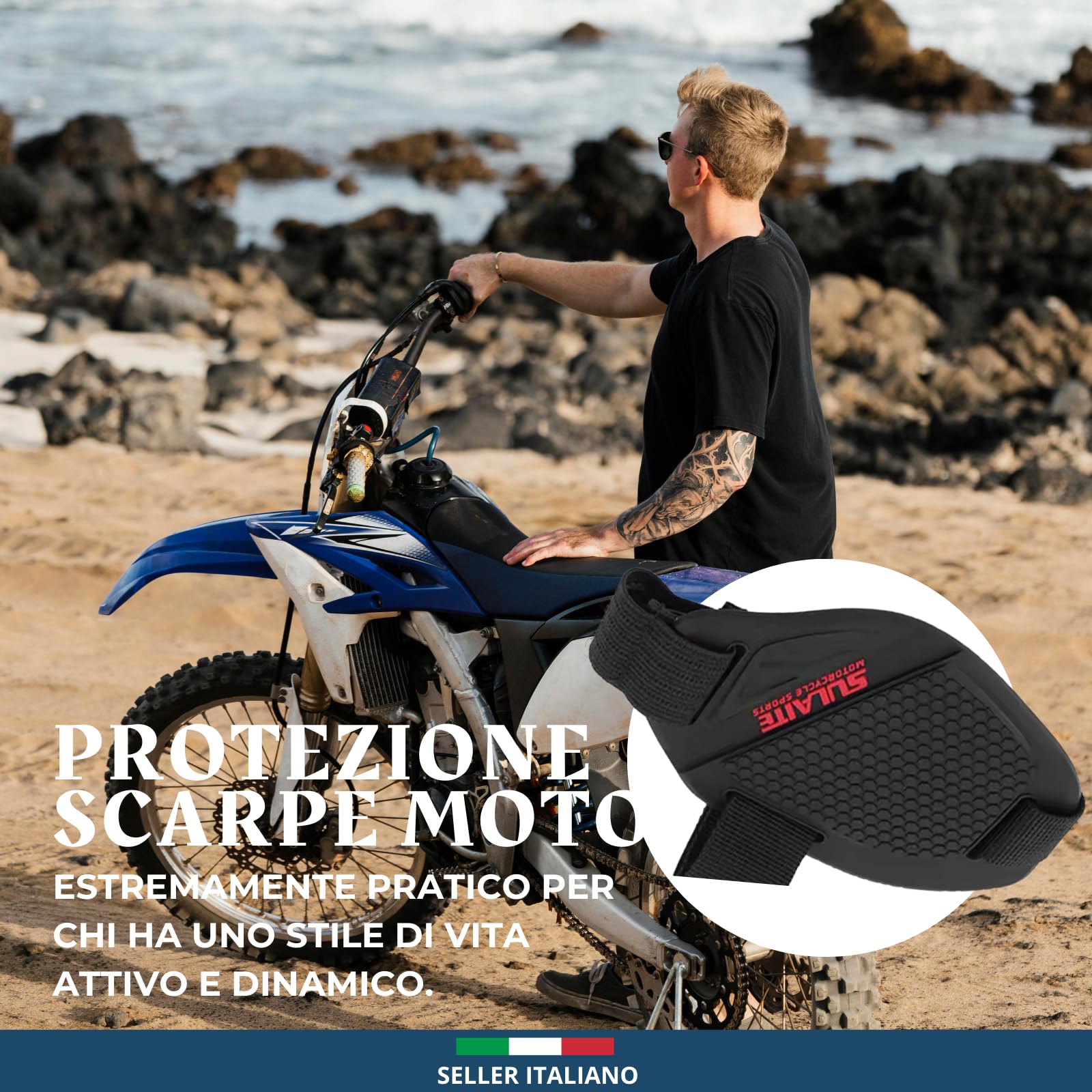 Proteggi Scarpe Moto di alta Qualità in gomma Copriscarpe Moto Misura Universale Protezione Scarpe Moto Anti-Slip Salvascarpe Moto dal design Unico Moto Accessori Viaggio