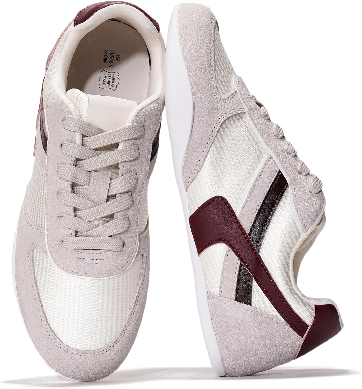 Project Cloud Sneakers for Women - Lightweight with Memory Foam Insole Womens Sneakers - Non Slip Work Shoes for Women Footwear - Lace Up Womens Casual Shoes
