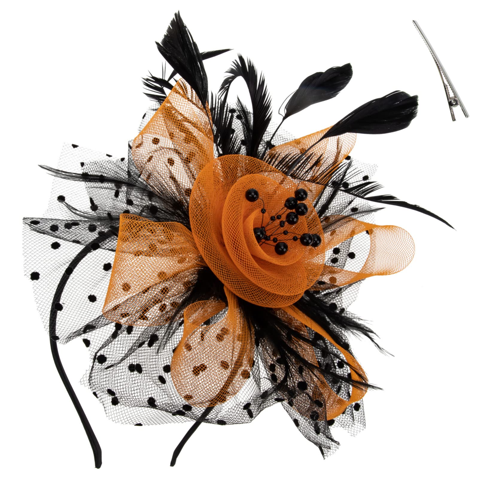 minkissy 3pezzi Fascinator Multi-Funzione Rete per Feste Accessorio Elegante per Cerimonie e Matrimonio Cerchietto Resistente per Halloween e Cosplay Decorazione per Donne e Ragazze