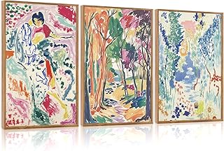 12 Indian Bedroom Ideas for Warm Colorful Cultural Style 85 CHDITB Abstract Matisse Canvas Wall Art Set Of 3, Modern Framed Gallery ...