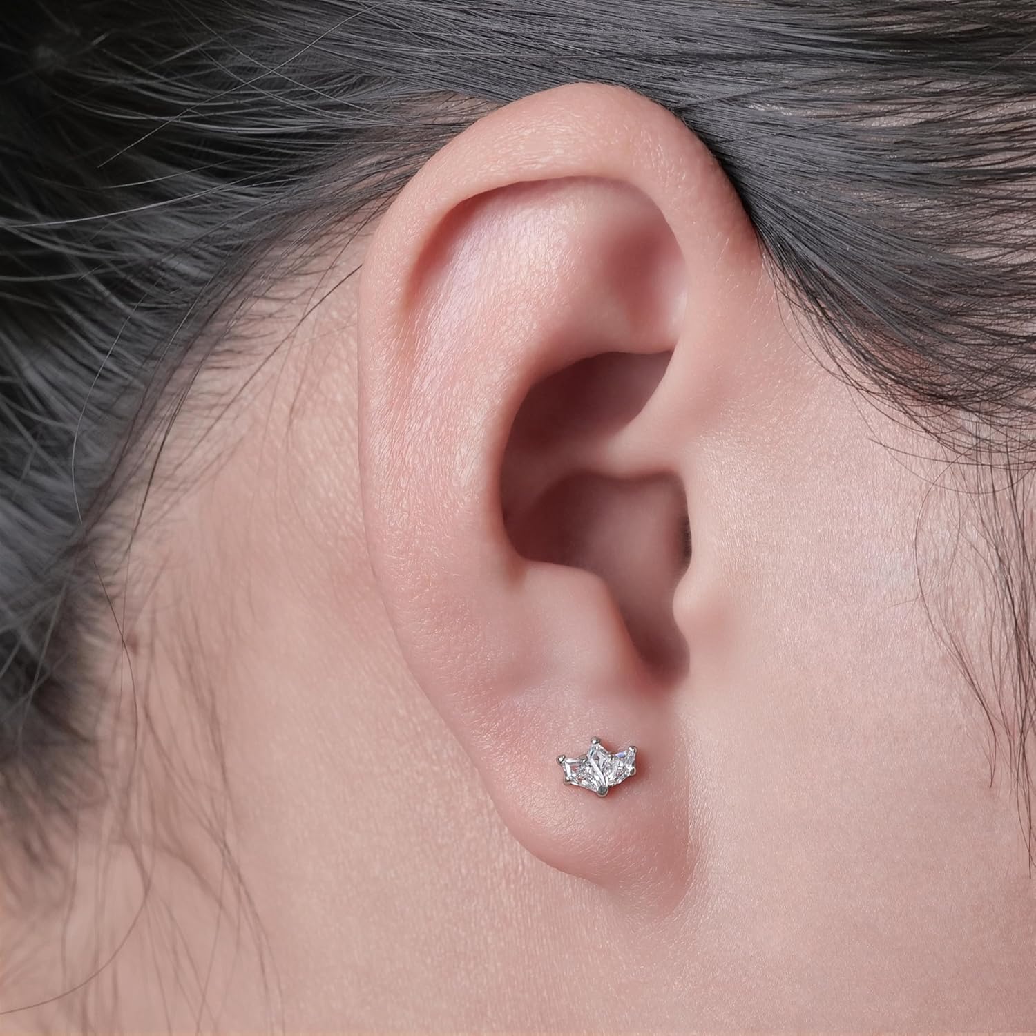 limerencia 20G Hypoallergenic Flat Back Push Pin Earring,Titanium Conch Nose Helix Tragus Piercing Jewelry for Women men,Implant Grade Threadless Press Fit Stud Earring(1pc) - Image 4