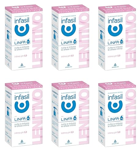 Limpiador íntimo lenitivo "Lenitivo" con linfa N+ - Botella de 6.76 onzas líquidas (6.8 fl oz) (paquete de 6) [Importación italiana]