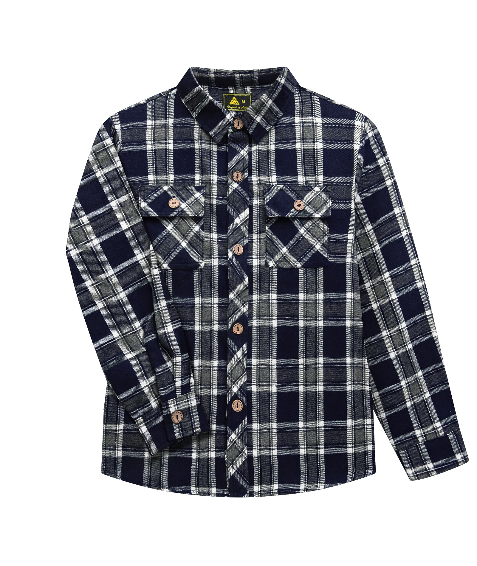 JACKETOWN Camicia Camicia da Bambino a Maniche Lunghe a Quadri per Bambini Camicia Casual per Bambini Camicie in Cotone Camicia per Bambini con Taschino sul Petto