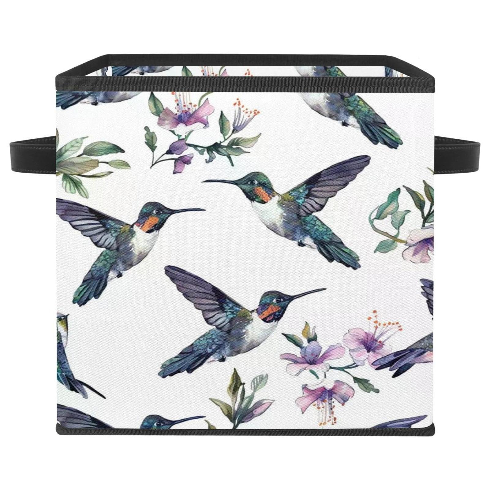 Panier colibri vert pour organiser les vêtements de la chambre
