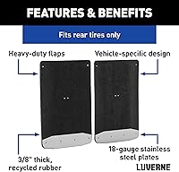 Vista 3 de LUVERNE 251034 Guardabarros Traseros Dually de Goma Texturizada de 20 x 23 Pulgadas, Select Ram 3500, Negro