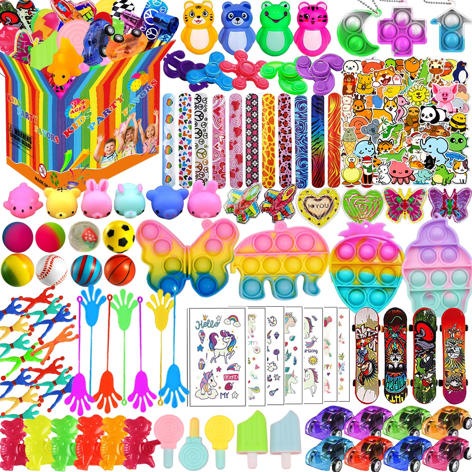 148 Pcs Assortment Toy Party Favors for Kids 4-8-12,Treasure Box