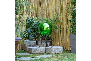 Alpine Corporation's Luminous 10" Indoor/Outdoor Glass Gazing Globe: An Enchanting Addition to Your Garden Oasis