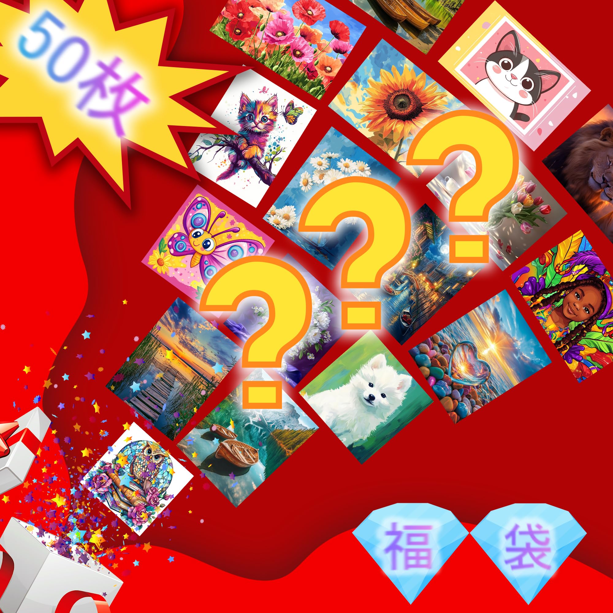 ダイアモンドアート専用 Amazon.co.jp: LOMSIOY ダイヤモンドペインティングキット大人用 福袋