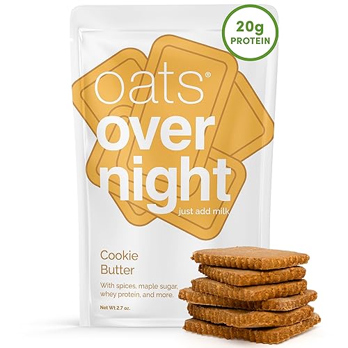 Oats Overnight Cookie Butter - Overnight Oats with 20g Whey