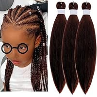 Vista 96 de Cabello trenzado para niños preestirado de 16 pulgadas, color negro, Yaki ez, trenzado para niños, trenzas sin nudos