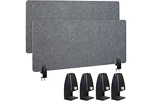 2 Pcs Desk Partitions 47" x 16" Acoustic Noise Reduction Desk Privacy Panel