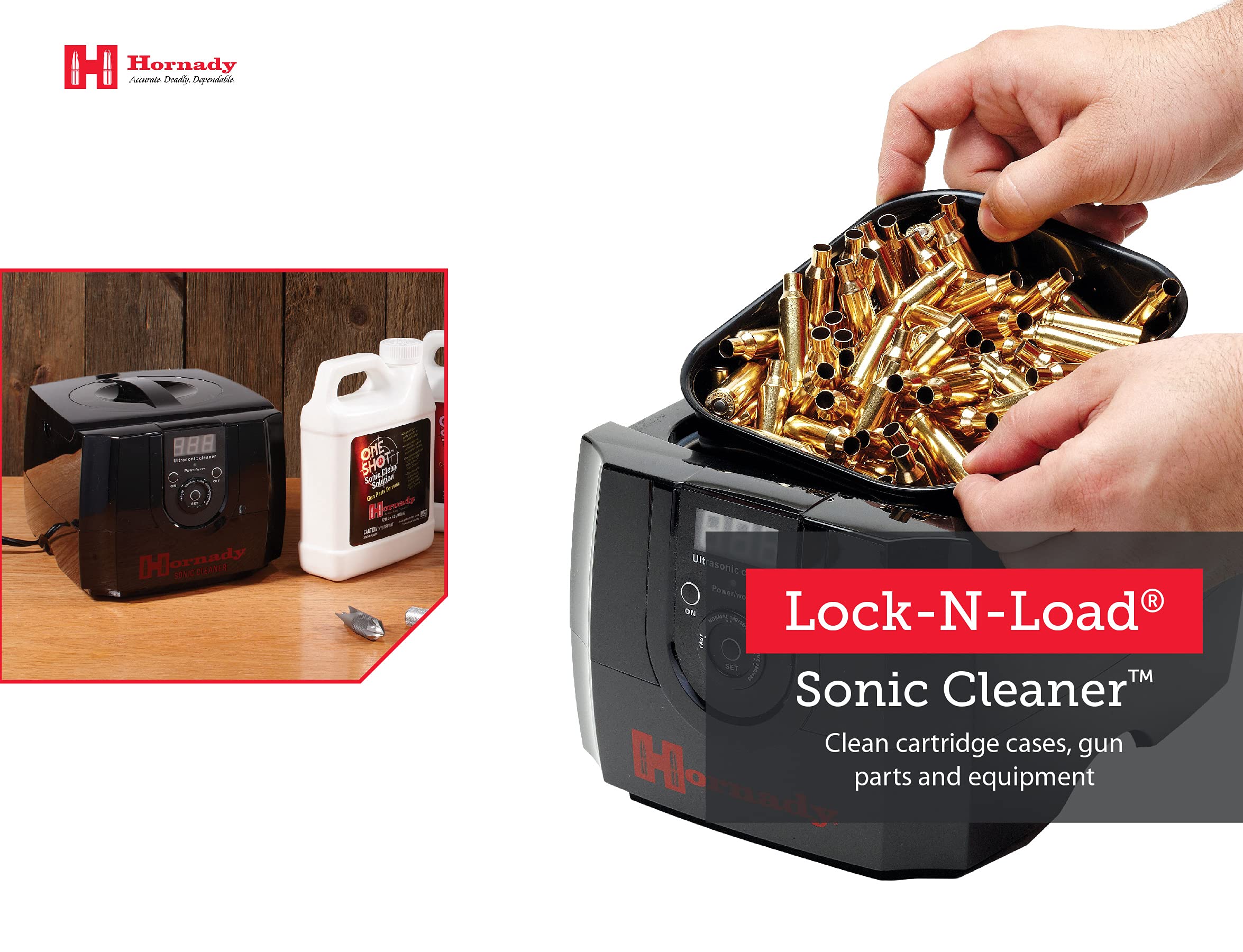 Hornady LockNLoad Sonic Cleaner Clean Cases, Gun Parts and
