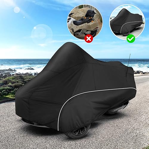 Miniatura 4 de Funda completa para Spyder F3 compatible con Can-Am Spyder F3T Tour y Limited 300D Oxford Protector de tela contra el polvo, la nieve, la lluvia y