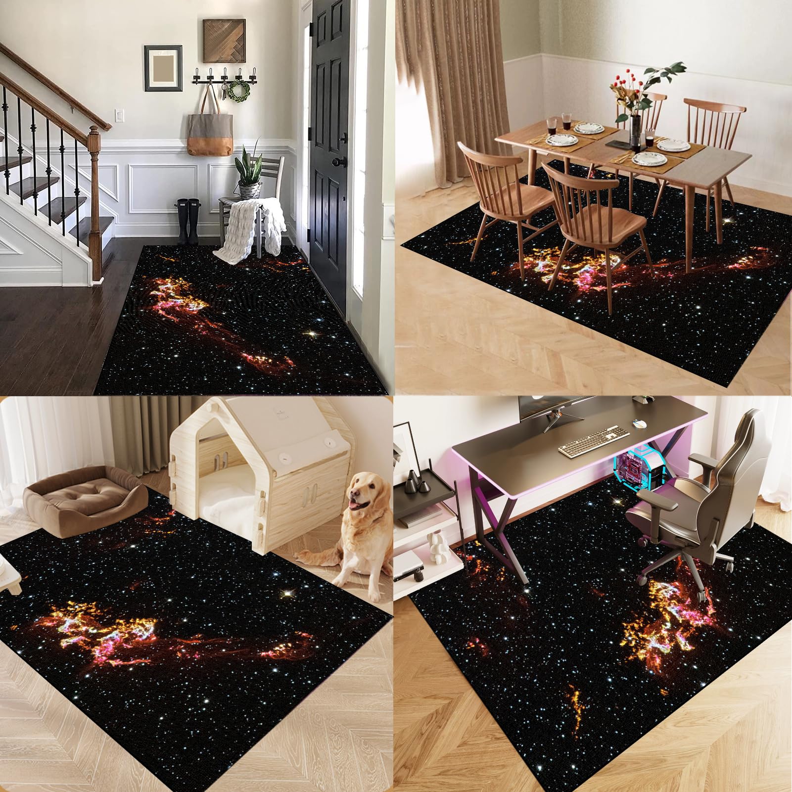 Tapis de Chaise à Rouler, Tapis de Chaise Gaming, Tapis Protection Sol Chaise Bureau, Tapis de Sol Bureau Tissu, Tapis de Sol pour Fauteuil, Tapis Antidérapant Sous Chaise de Bureau 180 x 250 cm