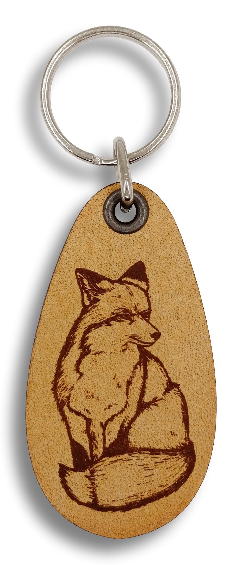 ForLeatherMoreMajestic Fox - Genuine Leather Keychain - Wildlife keychains