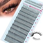 Focipeysa Spike Lash Clusters with Bottom Lashes 11-21mm Individual Lash Extensions Manga Premade Fan Eyelashes Extensions Wispy Eyelashes Extension Cluster DIY Wispy Lash