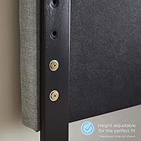 Vista 7 de Modway Draper - Cabecera capitoné de tela y madera en color beige nogal