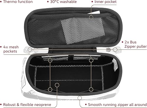 Miniatura 2 de BRISA VW Collection - Volkswagen Bolsa universal de neopreno para maquillaje, cosméticos, artículos de tocador para farmacia de viaje, en diseño de