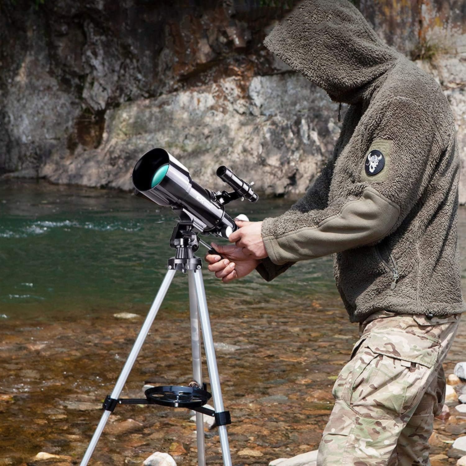 Professional National Geographic Telescope Portable Travel Telescope for Adult with A Finder Scope Low Light Waterproof HD with Backpack and Moon Filter