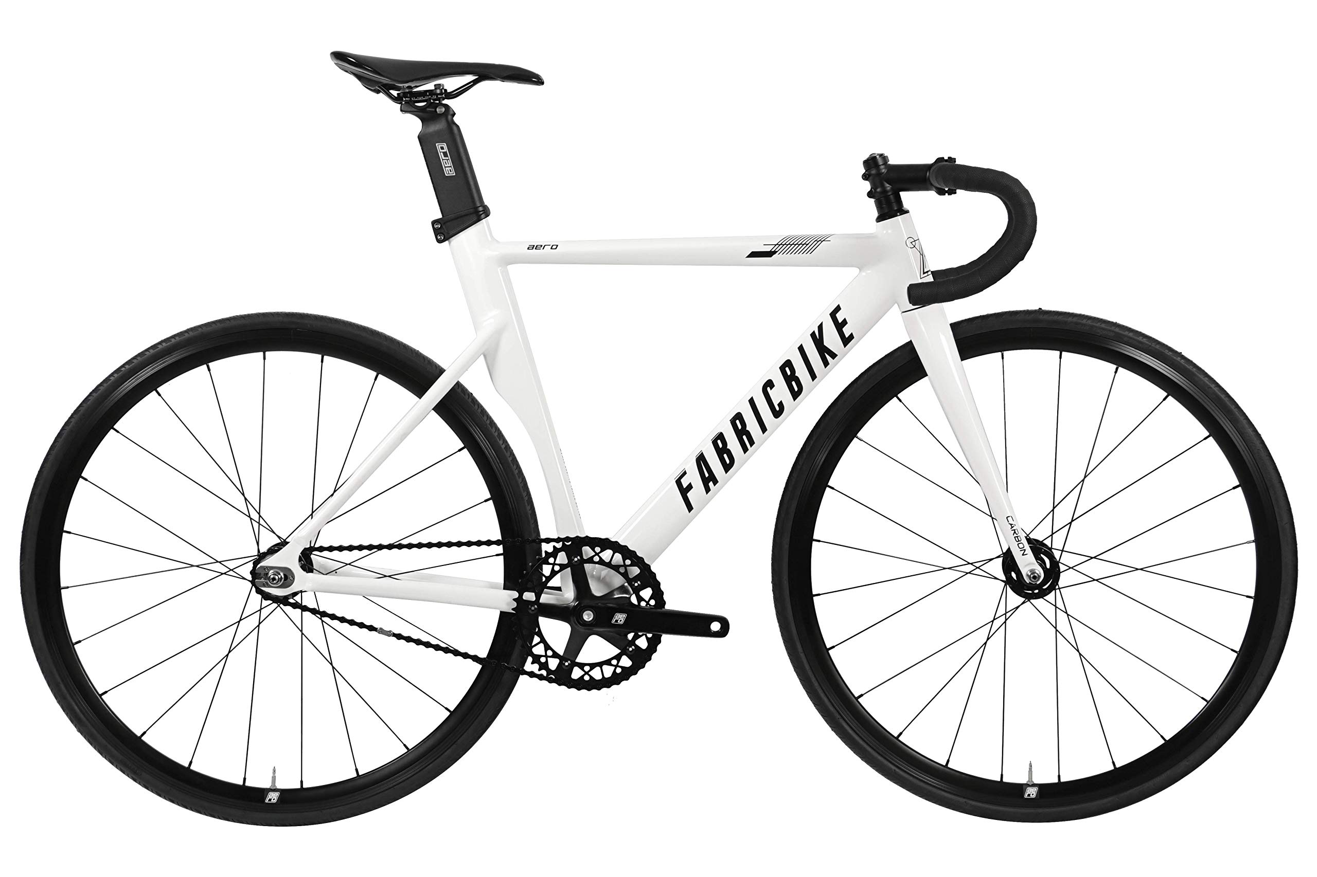 FabricBike Aero – Bicicleta Fixed Gear de una Sola Velocidad, con buje, Marco de Aluminio y Horquilla de Carbono, Ruedas 28, 5 Colores, 3 tamaños, 7,95 kg (Talla M)