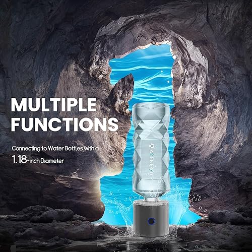 Miniatura 6 de Botella de agua de hidrógeno 3 en 1 mejorada 2025, máquina portátil de agua rica en hidrógeno de 3000 PPB con tecnología SPE PEM, máquina ionizadora