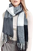 Vista 15 de Loritta Bufanda para Mujer de Moda Larga a Cuadros Chales Envolturas Cuadrícula Grande Invierno Cálida Enrejado Bufandas Grandes Regalos