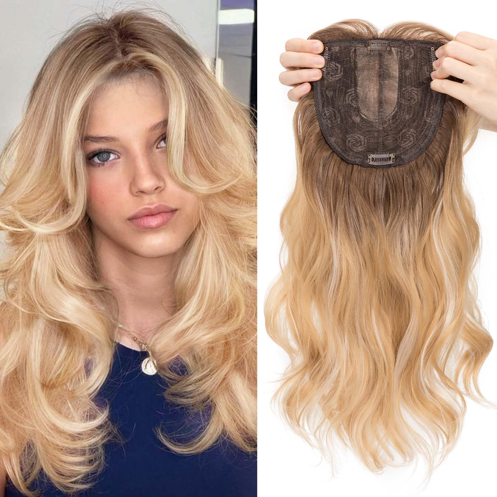 Amazon.com : 18inch Hair Toppers for Women with Fringe Bang 