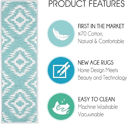 Miniatura 4 de SUSSEXHOME Tetra One Color Design - Peldaños de escalera de 9 x 28 pulgadas, tiras antideslizantes para alfombras de 70% algodón para escaleras de