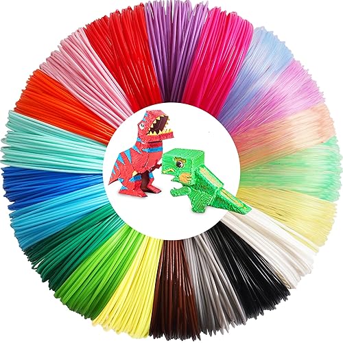 TTYT3D - Recambios de filamento PLA de 20 colores, 10 pies cada color, material de impresión 3D total de 200 pies de TTYT3D, soporte para todas las