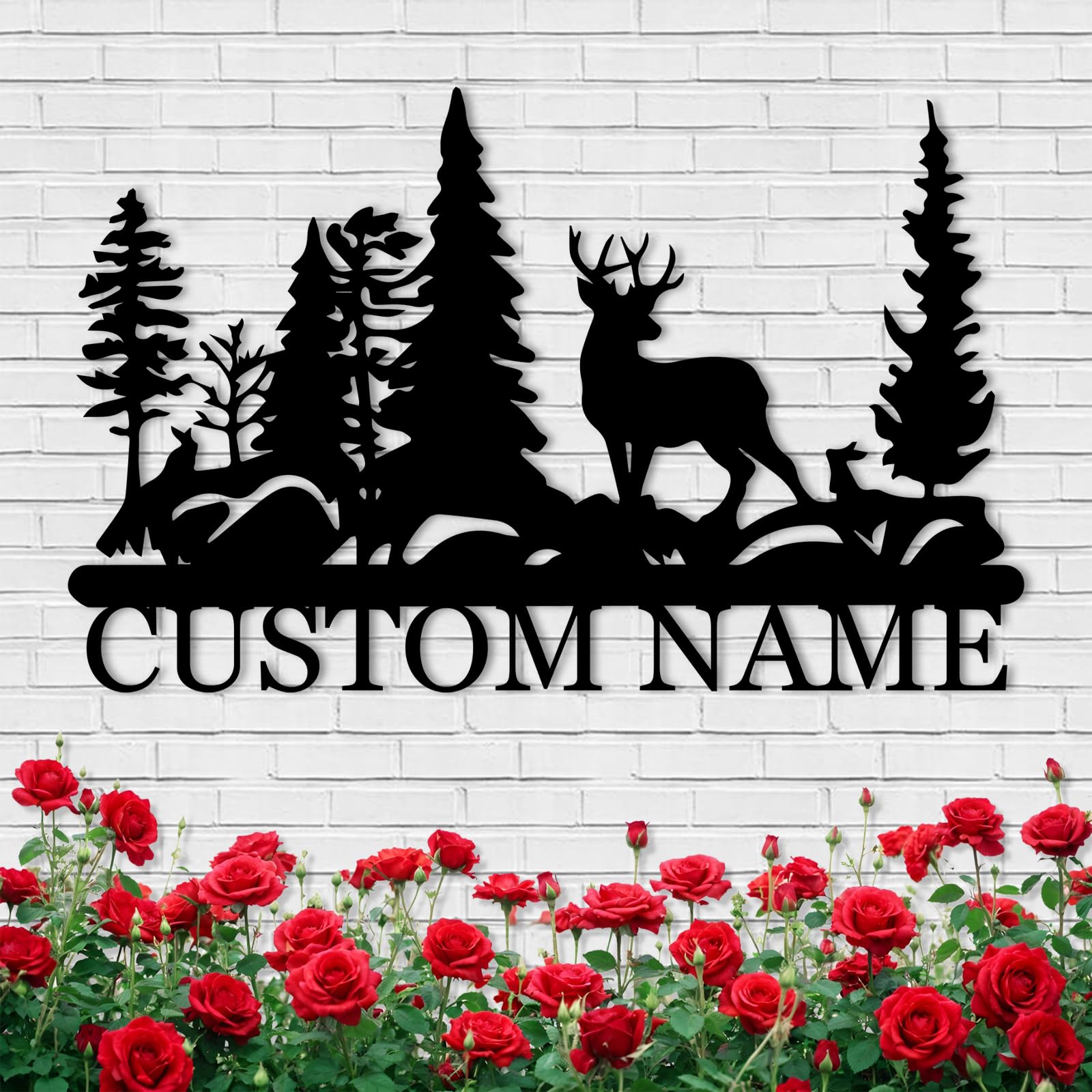 Personalized Deer Cabin Sign | Custom Metal Sign | Deer Hunter Gift | Custom Outdoor Name Sign | Personalized Housewarming Gifts | Christmas Wall