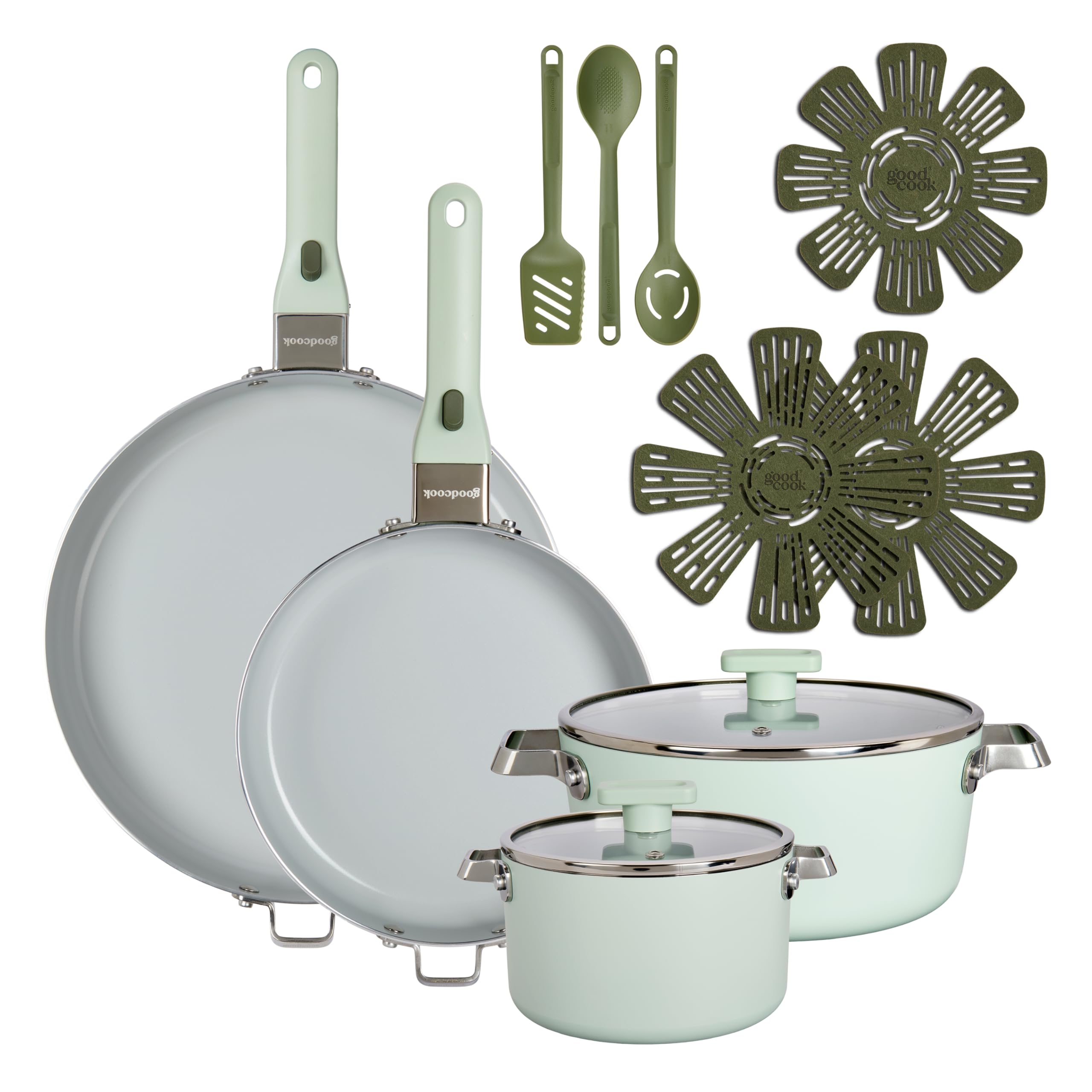 GoodCook Ceramic Cookware Set 14-Piece