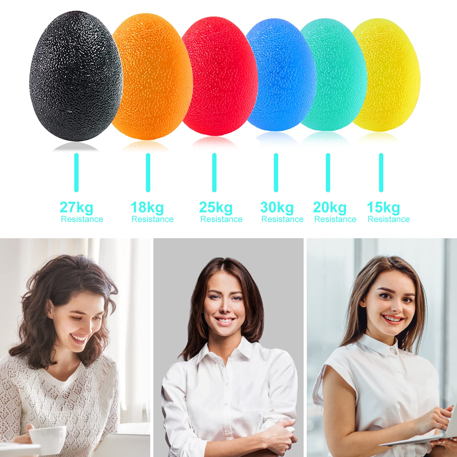 Palline Antistress Per Allenamento Mani - Set 2 Pezzi, Gomma Elasticizzata Per Fisioterapia E Massaggio