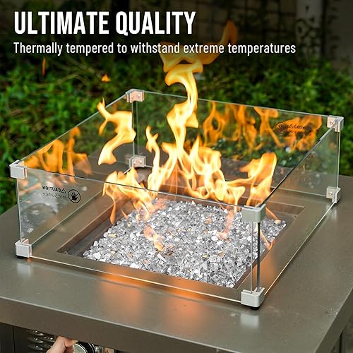 Miniatura 4 de Skyflame 4.53 kg de vidrio resistente al fuego, de 1.27 cm, de brillo intenso para paisajismo de chimenea, lugar para fogatas, Platino reflectante