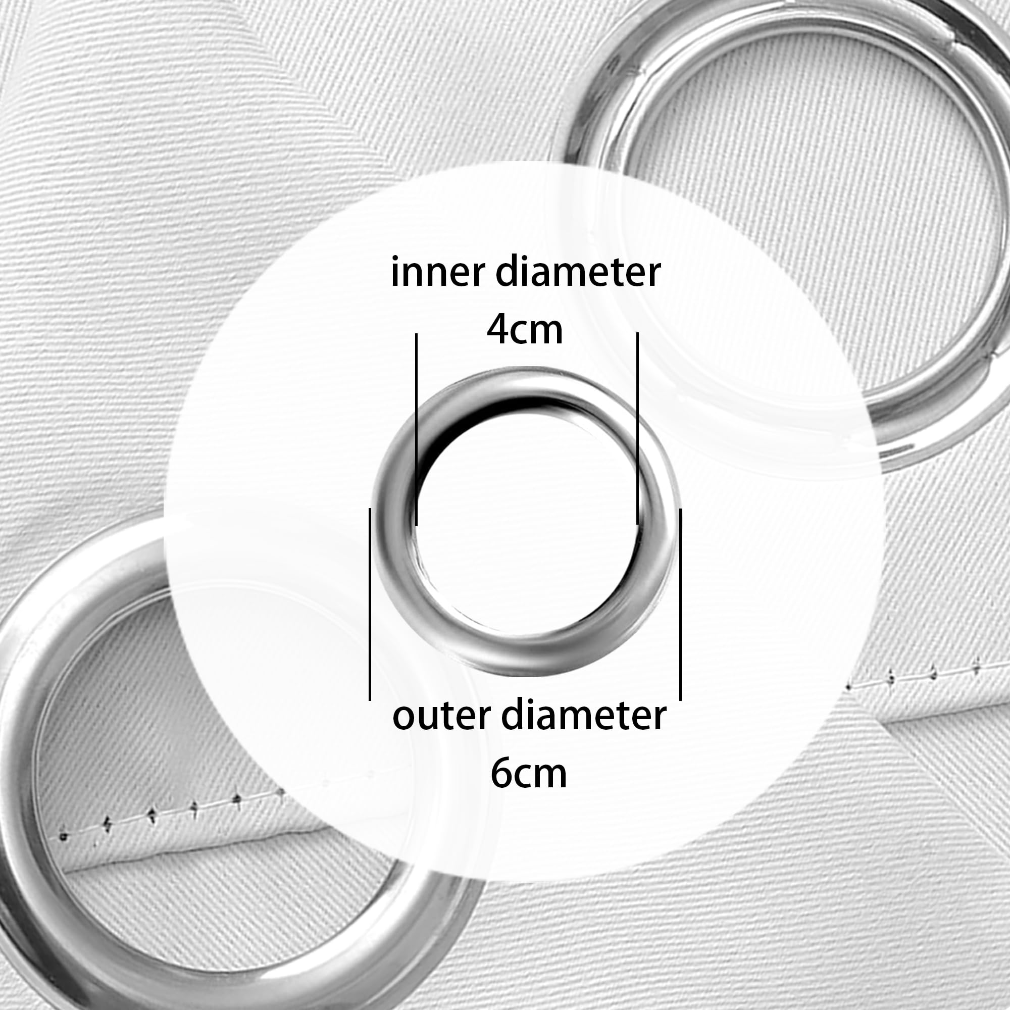Tende con Anelli 100 x 50 cm Opaca Termica Isolante Tende per Interni Corte per Cucina per Interni Finestre con Anelli, Bianco
