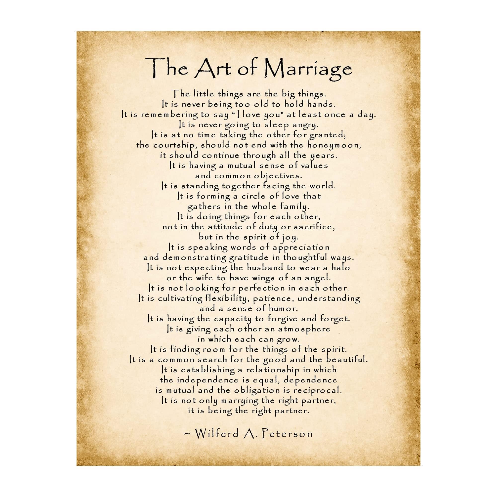 Wedding Vows Inspiration Wall-Art - Beautiful Typography Love Poem Print on Canvas, Sentimental Gift for Newlyweds, Wife, or Anniversary(Framed,16x24inch(40x60cm))