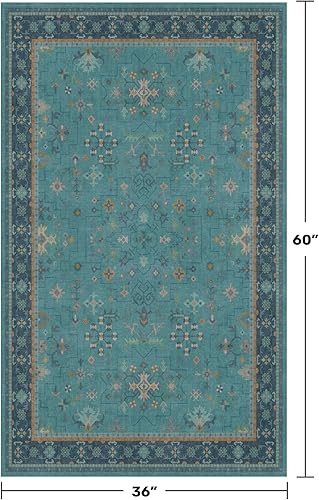 Miniatura 506 de Alfombra Boho Negra para Sala de Estar - Alfombra de Área Lavable de 10x14 Pies, Alfombras de Comedor para Debajo de la Mesa, Alfombra Suave de Pelo
