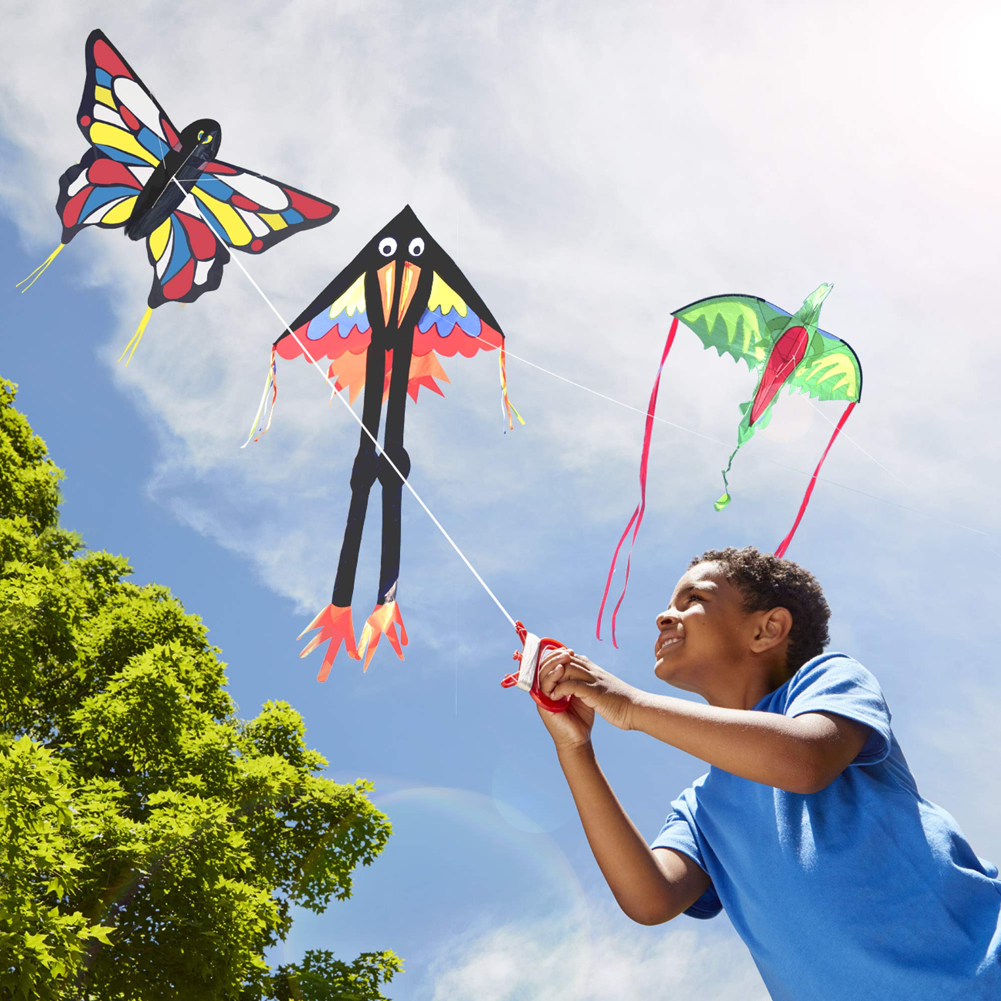 Cerf-Volant Papillon(Arc-en-Ciel) pour Enfants et Adultes, Facile à Faire Voler, Grand cerf-Volant à Ligne Unique pour la Plage, Le Parc et Les